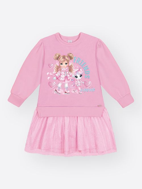 Vestido de Inverno Bebê Menina Friends Forever Mundo Cinti