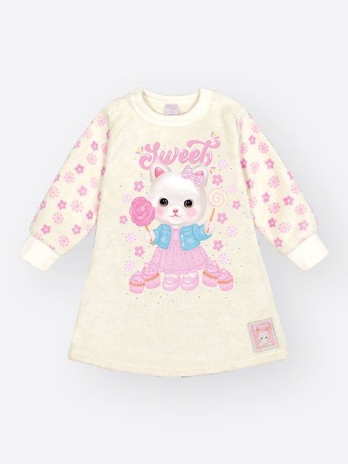 Vestido de Inverno Bebê Menina Sweet Cat Mundo Cinti
