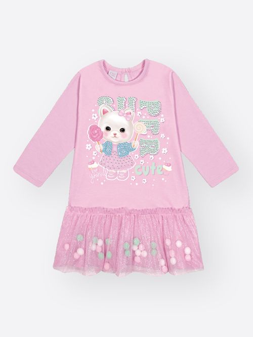 Vestido de Inverno Bebê Menina Super Cute Mundo Cinti