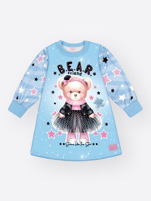 Vestido de Inverno Bebê Menina Ursa Shine Mundo Cinti