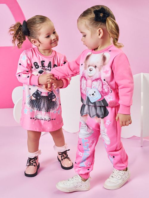 Vestido de Inverno Bebê Menina Ursa Shine Mundo Cinti