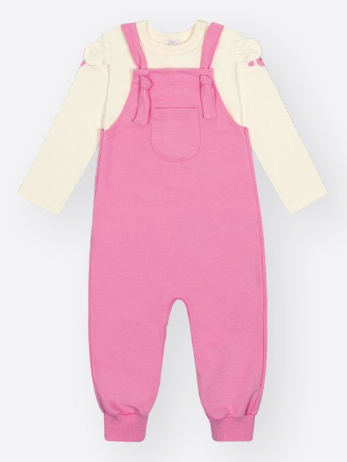 Conjunto em Moletom Bebê Menina Orelhas Mundo Cinti