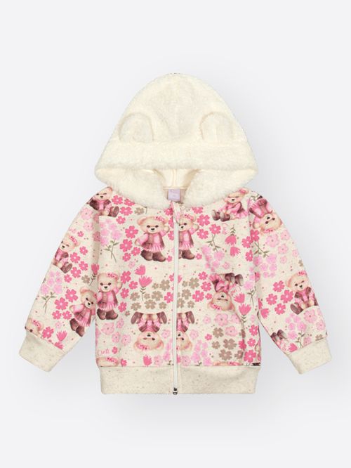 Conjunto Felpado Bebê Menina Ursa Cowgirl Mundo Cinti