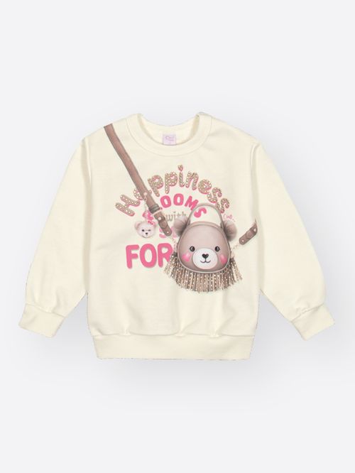 Conjunto Veludo Bebê Menina Ursa Happiness Mundo Cinti