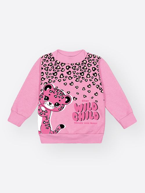 Conjunto Felpado Bebê Menina Onça Wild Child Mundo Cinti