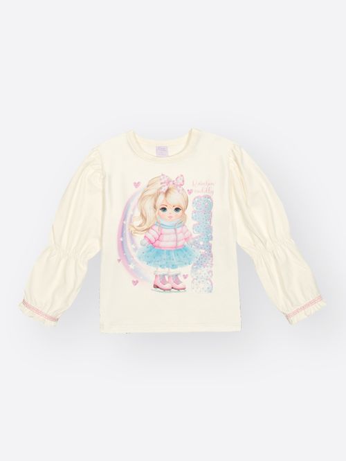 Conjunto Felpado Bebê Menina Rainbow Mundo Cinti