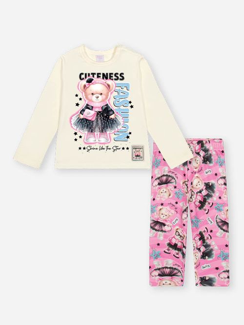 Conjunto Bebê Menina Ursa Cuteness Fashion Mundo Cinti