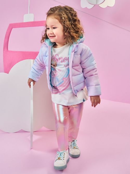 Conjunto Bebê Menina Holográfico Snow Cute Mundo Cinti