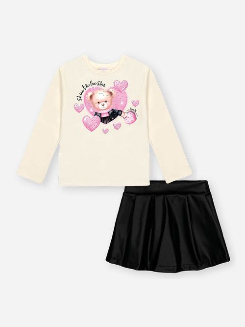 Conjunto Bebê Menina Ursa Shine Like The Star Mundo Cinti