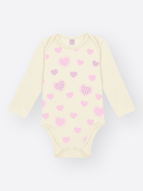 Conjunto Bebê Menina com Tule Corações Mundo Cinti