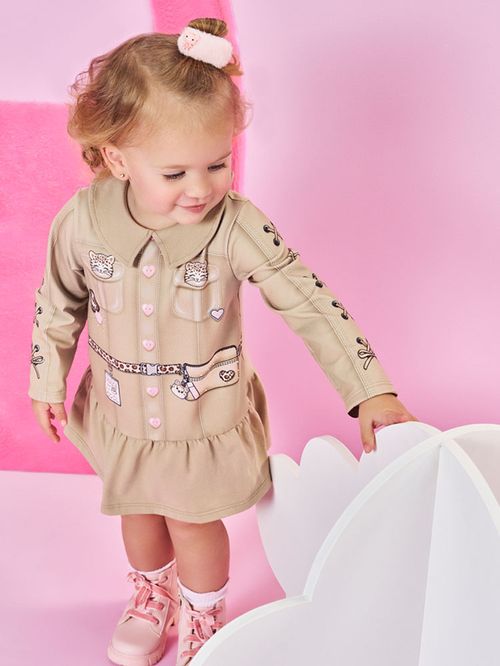 Vestido Fantasia Safari Bebê Menina Mundo Cinti