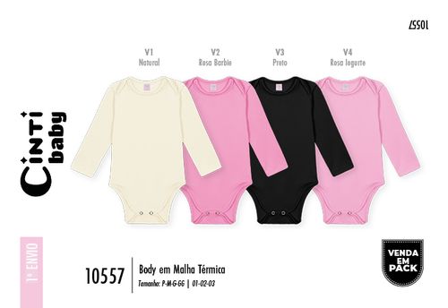 Body Térmico Bebê Menina Mundo Cinti