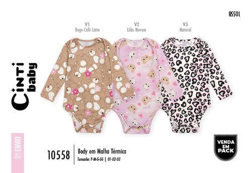 Body Térmico Bebê Menina Mundo Cinti