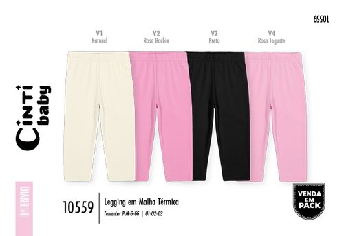 Legging Térmica Bebê Menina Mundo Cinti