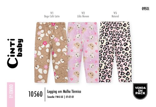 Legging Térmica Bebê Menina Mundo Cinti