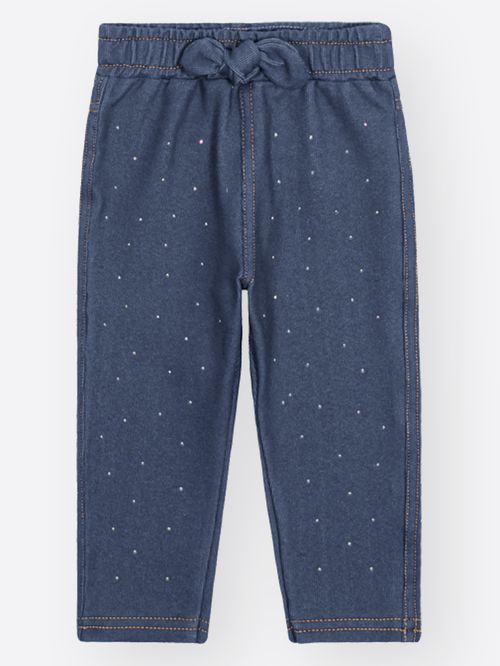 Calça em Molecotton Bebê Menina com Strass Mundo Cinti
