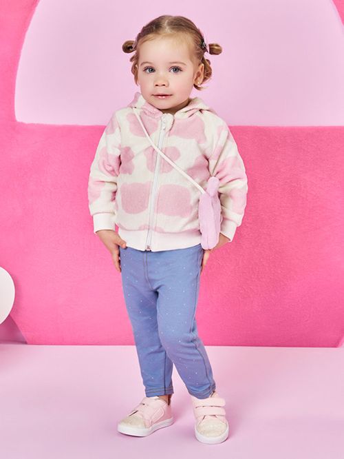 Calça em Molecotton Bebê Menina com Strass Mundo Cinti