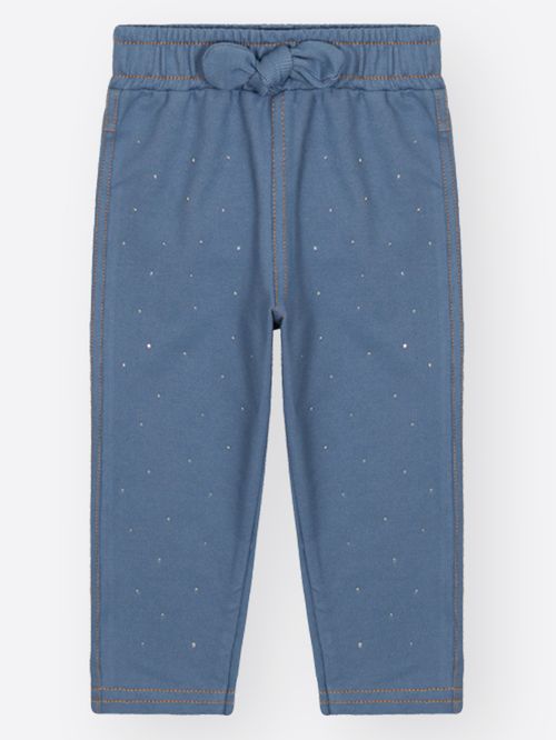 Calça em Molecotton Bebê Menina com Strass Mundo Cinti