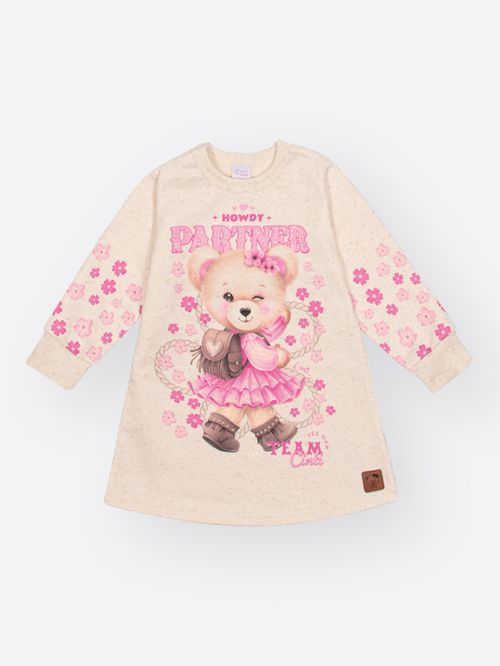 Vestido de Inverno Bebê Menina Ursa Howdy Mundo Cinti