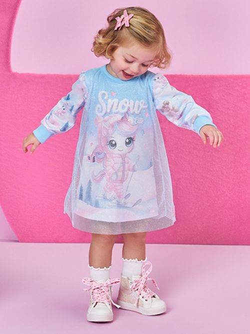 Vestido de Inverno Bebê Menina Snow Cute Mundo Cinti