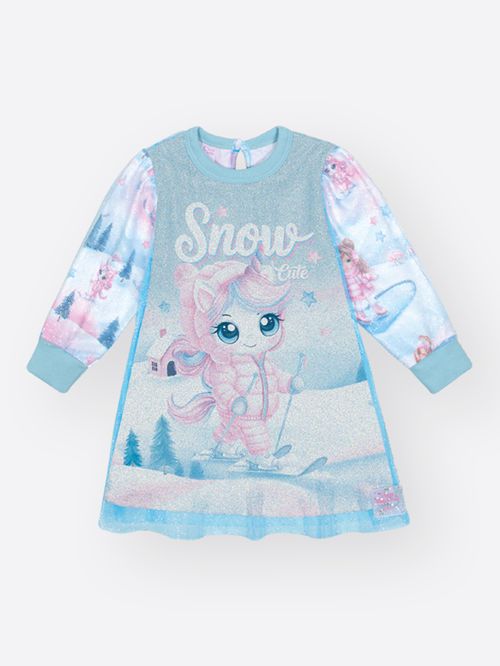Vestido de Inverno Bebê Menina Snow Cute Mundo Cinti