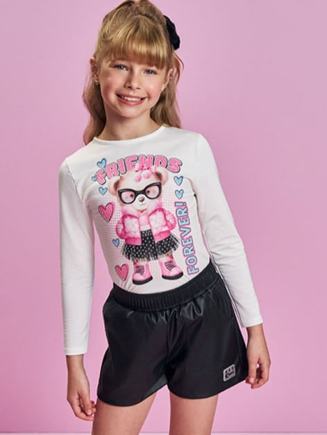 Blusão Menina em Térmica Ursa Mundo Cinti