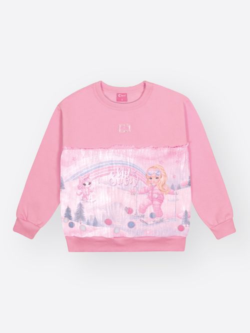 Blusão Menina com Tule Princesa Cinti Mundo Cinti