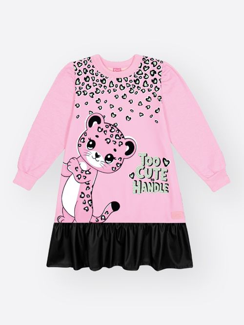Vestido Menina Oncinha TOO CUTE Rosa Mundo Cinti