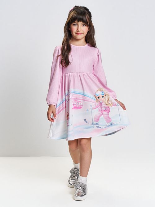 Vestido Infantil Menina Snow Princess Cinti Mundo Cinti