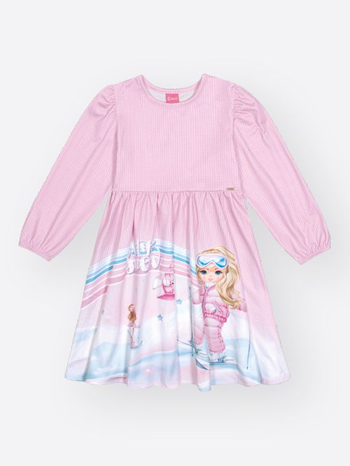 Vestido Infantil Menina Snow Princess Cinti Mundo Cinti