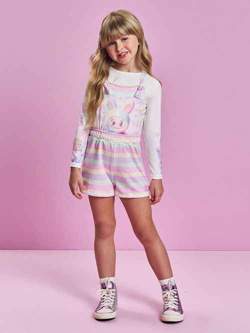 Conjunto Menina Mostrinho Listrado Mundo Cinti