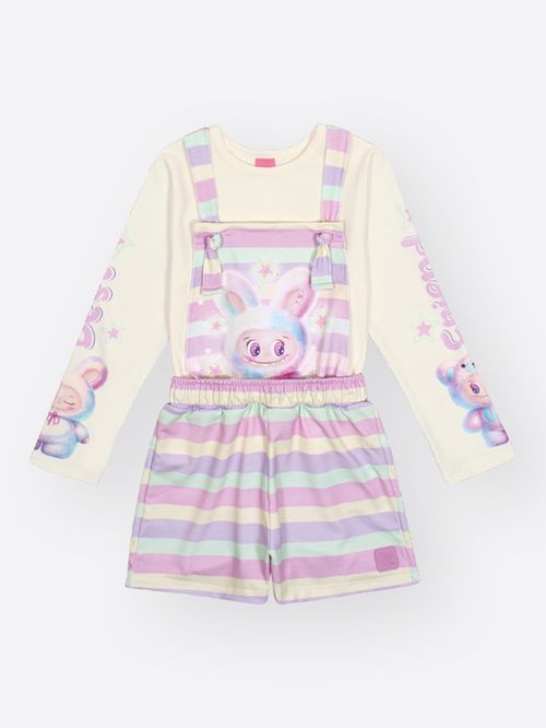 Conjunto Menina Mostrinho Listrado Mundo Cinti