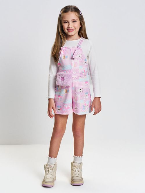 Conjunto Menina Coelha Patchwork Mundo Cinti