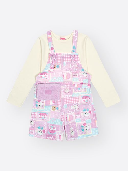 Conjunto Menina Coelha Patchwork Mundo Cinti