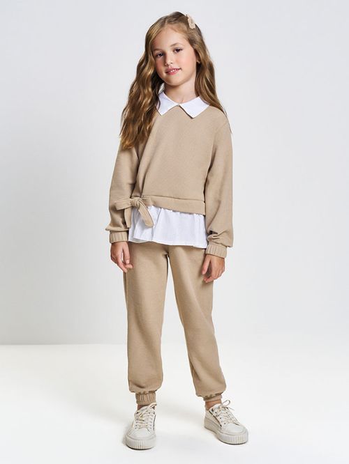 Conjunto Menina em Moletinho Waffle Mundo Cinti