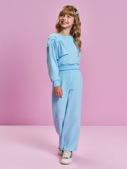 Conjunto Infantil Menina Ombro de Laço Mundo Cinti