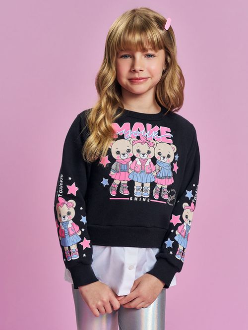 Conjunto Menina Ursa Make Your Shine Mundo Cinti