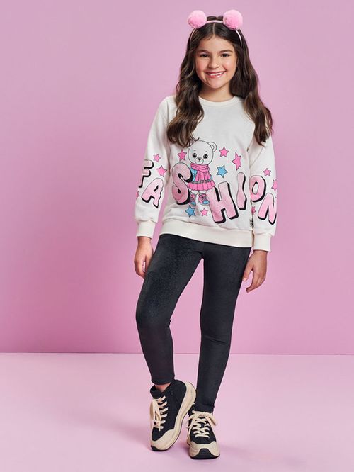 Conjunto Infantil Menina FASHION Ursa Mundo Cinti