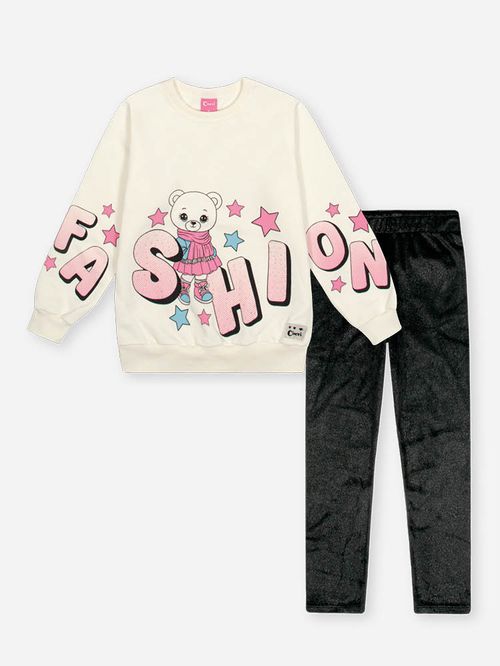 Conjunto Infantil Menina FASHION Ursa Mundo Cinti