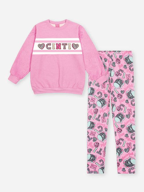 Conjunto Infantil Menina Animal Print Mundo Cinti