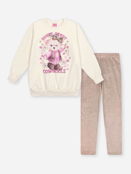 Conjunto Infantil Menina com Laço Cowgirls Mundo Cinti