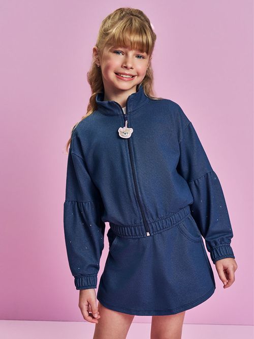 Conjunto Menina Ursa BEAUTY EVERYDAY Jeans Mundo Cinti