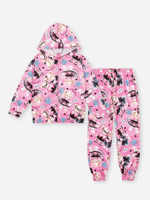 Conjunto Infantil Menina Ursa Total Print Mundo Cinti