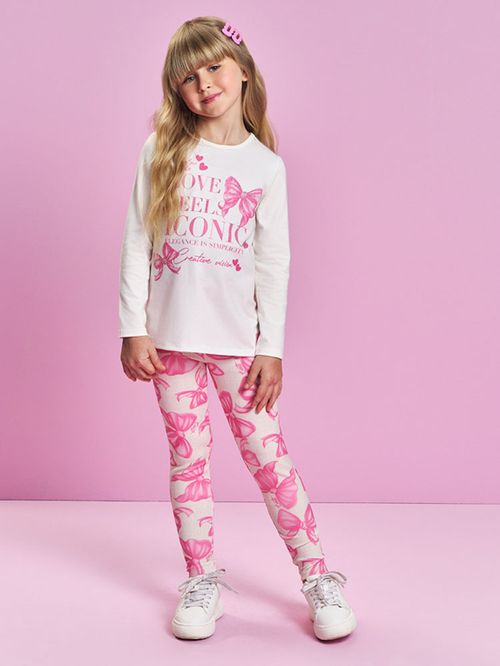 Conjunto Infantil Menina FEELS ICONIC Laços Mundo Cinti
