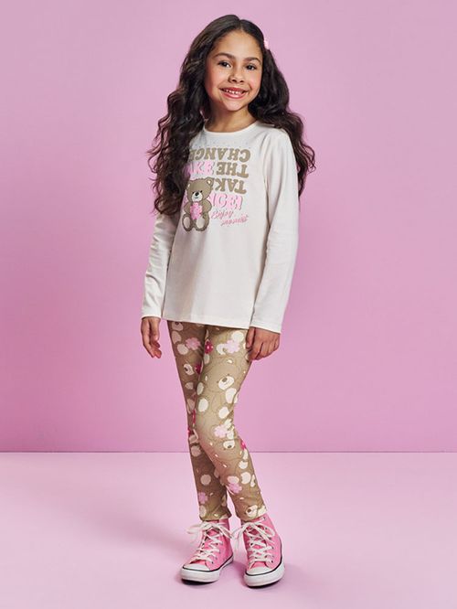 Conjunto Menina Ursa TAKE THE CHANCE Mundo Cinti