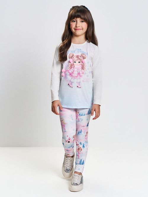 Conjunto Infantil Menina Snow Princess Mundo Cinti