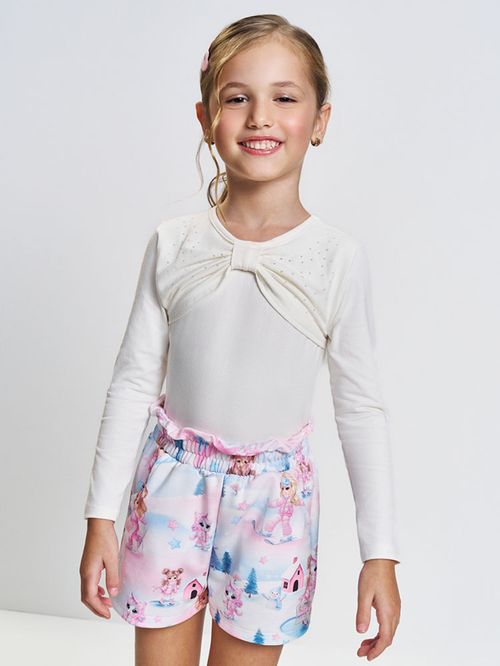 Conjunto Menina Laço Princesas Cinti Mundo Cinti