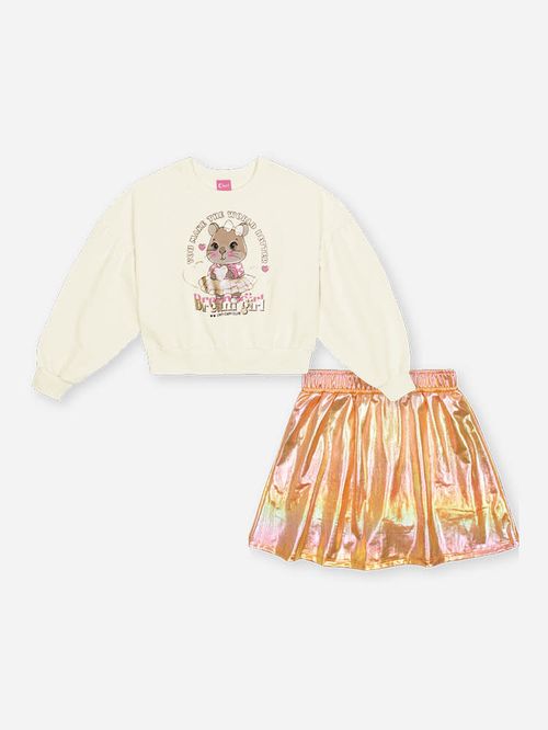 Conjunto Menina Capivara Dream Metalizado Mundo Cinti