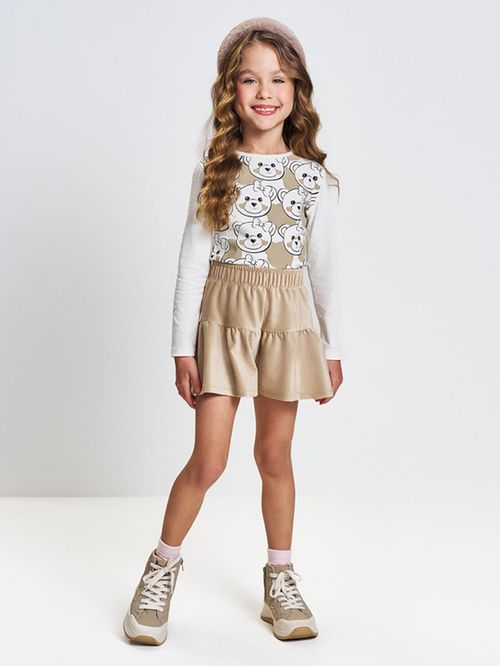 Conjunto Infanti Menina Cotelê Ursinhas Mundo Cinti