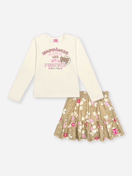 Conjunto Infantil Menina Bear Hug Mundo Cinti